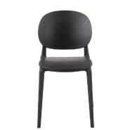 Chaise de cuisine SHINY - Vernis noir - Polypropylène robuste et légère_1