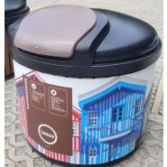 Conteneur à déchet semi-enterré - cuve PEHD 1,5 m3 - étanche avec revêtement en bois, plastique ou aluminium_1