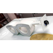 Enseigne drapeau opticien - lunettes géantes en acier avec LED - 120 cm et 80 cm_1