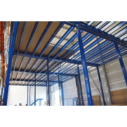 Plateforme mezzanine autoportante, démontable et transportable pour stockage de marchandises_1