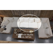 Chauffeuse double Biarritz 160 cm - Home Spirit - Structure en hêtre et assise en Plumtex HR 35 kg/m3_1