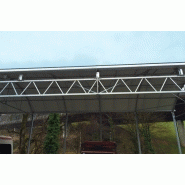 Hangar de stockage ouvert / structure en acier / toiture en PVC / avec fondation_1