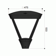 Luminaire d'éclairage public bayamo / led / 73 w / 8206 lm / en aluminium / hauteur conseillée 6 m_1