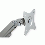 ROLINE Support double LCD, fixation sur bureau, vérin à gaz, 5 articulations, 17-23