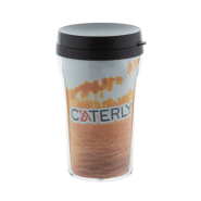 Mug isotherme publicitaire - double parois en plastique - 250 ml - avec couvercle et personnalisation_1