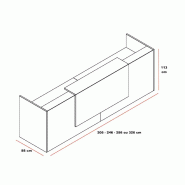 Banque d'accueil droite modèle Z2 - Officity - 206, Beige, Blanc_1