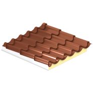 Panneau sandwich couverture imitation tuile (Mécanique) mousse PIR à destination des bâtiments résidentiels