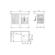 Table à langer pour handicapé - Granberg - bébé, 140x80 cm avec lavabo, échelle télescopique et matelas - 327-141-121_1