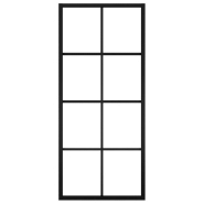 Vidaxl porte coulissante quincaillerie aluminium et verre esg 76x205cm 3056797_1