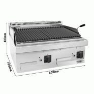 Grill à gaz en pierre de lave - 14 kW - Grille inclinable  - Mario 700 | GGM -GLGK800-E_1