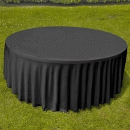 Nappe élastique noire pour table ronde 180 cm - Usage professionnel intensif_1