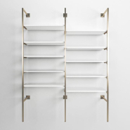 Élément suivant Queen Vogue nickel brossé 5 tablettes blanc L90xH240cm_1