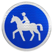 Panneau d'obligation B22C - Chemin réservé aux cavaliers - Signalisation routière conforme NF et CE_1