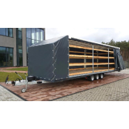 Remorque porte voiture-plateau - Bâche haute 1,80m, 9,00 X 2,30 M, 3500 KG - TA-NO TRIO PREMIUM 35.90_1