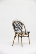 Chaise de terrasse odeon - tressage noir et blanc_1