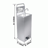 Lave-mains inox avec distributeur de savon et essuie-mains | GGM - HWBP4312PS_1