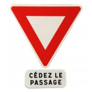 Panneau de priorité AB3A - Cédez le passage à l'intersection - WP Signalisation_1
