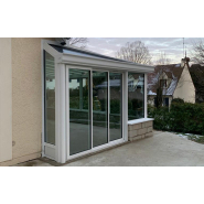 Véranda sur mesure en aluminium Blanc - Vitrage teinté_1