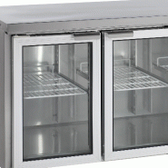 Comptoir pour saladette réfrigéré CK7210G 2 portes vitrées GN1/1 Inox TEFCOLD_1