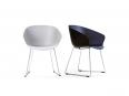 Lot de 4 chaises d'accueil ALENA pieds chromés - Deskissimo_1