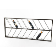 Presentoir mural double pour presentation vin L70xP6xH160cm_1