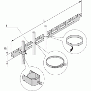 Rail support de câbles Varistar SCHROFF pour profondeur d'armoire, RAL 7021, 1200D_1