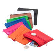 Porte-monnaie zippé en microfibre - couleur vert - poids 16 gr_1