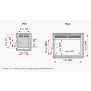 Système d'ascenseur hydraulique pour charges de 250 à 500 kg