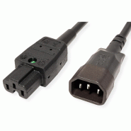 BACHMANN Câble d'alimentation C14 mâle - C15 femelle, noir, 3 m_1