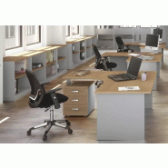 Bureau d'angle compact pied panneau avec caisson porteur So Vigo_1