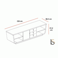 Meuble de service Larus - Dellarovere. - Noyer_2
