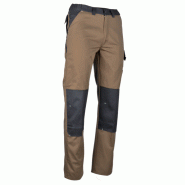 Pantalon de travail coton poly - Gris/Noir, taille 54 - Multiples poches et système Full Range_1