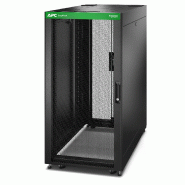 Baie EasyRack 600mm/24U/1200mm avec toit, panneau latéral, roulettes, noir_1