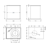 Boîtier d'amovibilité pour bornes 20° - TOTAL / TOTAL + - STI Balisage routier en acier galvanisé peint noir_1