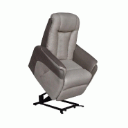 Fauteuil relax releveur Nersac bi-moteur - microfibre mastic/brun taupé - ergonomique et confortable_1