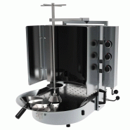 Grill Döner kebab gaz 6 brûleurs max 60 kg avec verre Robax - moteur en bas_1