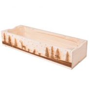 Noël H1 - Plateau en bois gravé au laser - Simply à box - L18 x H10 x P54 cm - Made in France_1