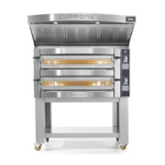 Four à pizza avec sole fixe, façade en acier inoxydable arrondie - Cuppone Michelangelo_1