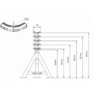 Chandelle pour poids lourds 8 T - BH3HD8000 - usage intensif avec goupille de sécurité_1