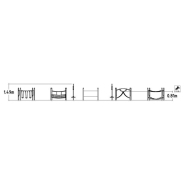 Parcours d'aventure UniMini - 8055439 - Hags - Structure pour aire de jeux avec poteaux acier et scellement béton_1