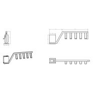 Rio con cestino - range vélos avec corbeille - The Italian Lab - dimensions L 3000, P 400, H 1000 mm_1