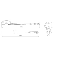 Set de 2 sangles à cliquer - 25mm x 2,00m - Crochets S caoutchoutés - Réf. 00290613 - Marque THIRARD_1