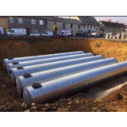 Bassin d'orage en acier galvanisé pour la rétention des eaux pluviales excédentaires_1