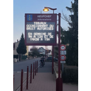 Panneau d'affichage lumineux d'information multi-lignes pour les communes: lieux publics, mairies... - Radars pédagogiques Série AFFMUM_1