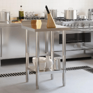 Vidaxl table de travail de cuisine avec dosseret 55x55x93 cm inox 376456_1