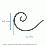 Volute H.160 x L.100 mm - plat 12 x 6mm_1