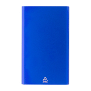 Power Bank - boîtier en aluminium recyclé - batterie 4000 mAh - ports USB et USB-C - couleur bleue_1