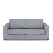 Canapé convertible PRIMO - Ouverture express 140 cm - Dossier moelleux - Matelas 14 cm - Tweed gris clair_1