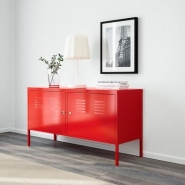 Armoire design métallique rouge pour rangement sécurisé