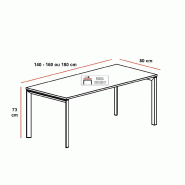 Bureau individuel Star- Mobel Linea - 140, Anthracite, Acacia foncé_1
